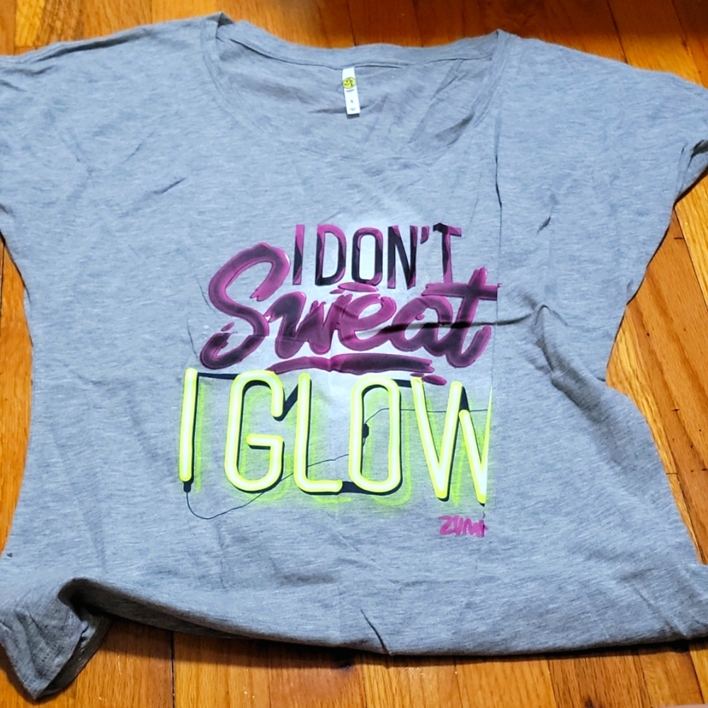 Zumba Wear You Glow Girl Long Tee in xs and small